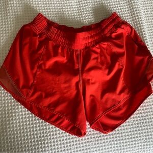 lululemon athletica Vibrant Red Athletic Shorts